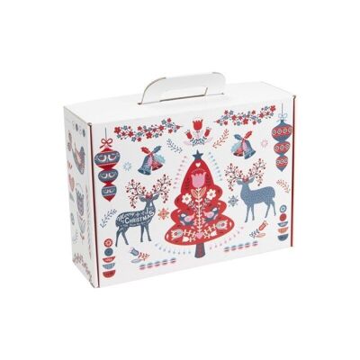 Valisette rectangulaire carton Scandinave 23.2x17.7x9.3