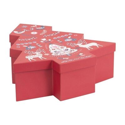 Scandinavian cardboard Christmas tree box 36.4x32.4x10.5