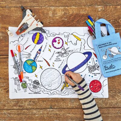 Color In Space Explorer Placemat Regalo creativo per bambini