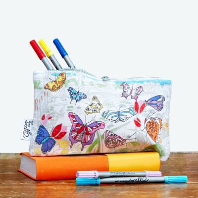 Trousse à crayons Color In Butterfly cadeau durable pour enfants