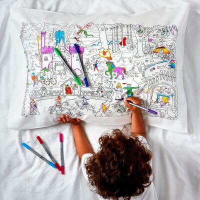Funda de almohada Color In Fairytale Regalo creativo para niños