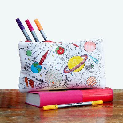 Color In Space Trousse à crayons Cadeau durable pour enfants