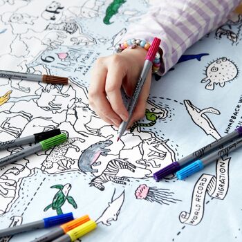 Color In World Map Cotton Nappe Creative Kids Gift 2