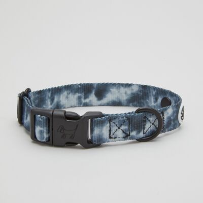Collare per cani nero Tie Dye