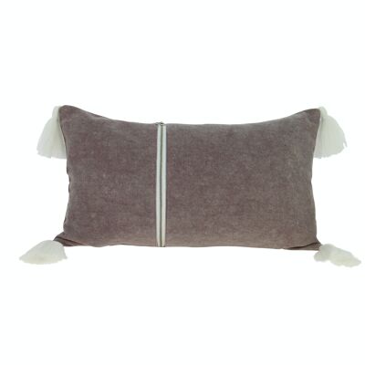 COUSSIN ROSE 100% COTON LAVÉ ZIP DÉCO VERTICAL 30X50CM AGRA