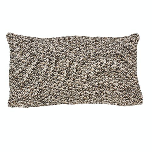 COUSSIN CHINÉ NOIR ET BEIGE RECTANGULAIRE 30X50CM DORIAN