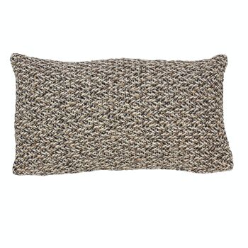 COUSSIN CHINÉ NOIR ET BEIGE RECTANGULAIRE 30X50CM DORIAN 1