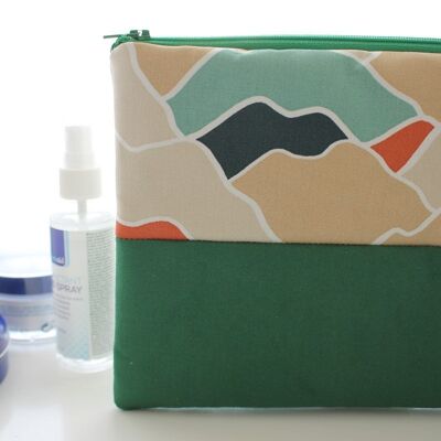 Maya green mountain zipped pouch