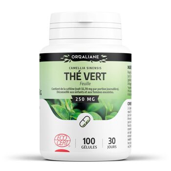 Thé vert Bio - 250 mg - 100 gélules 1