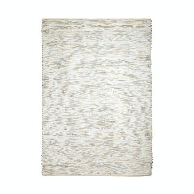 TAPIS BEIGE ET BLANC EN COTON ET JUTE 240X170CM ANKARA