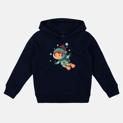 Children's Hoodie made of organic cotton "Mysterious Expedition into the Sea"