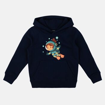 Sweat à capuche enfant en coton bio "Mysterious Expedition into the Sea" 1