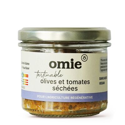 Spreadable olives and dried tomatoes