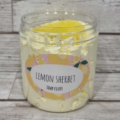 Fluff di sapone al sorbetto al limone