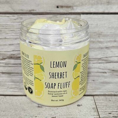 Fluff di sapone al sorbetto al limone