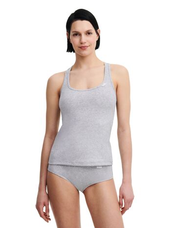 DEBARDEUR COTTON COMFORT MIXED GREY 1