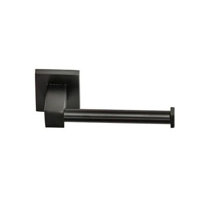 Fakelmann New York matt black vertical wall-mounted toilet paper holder