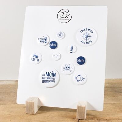 White magnetic board with feet