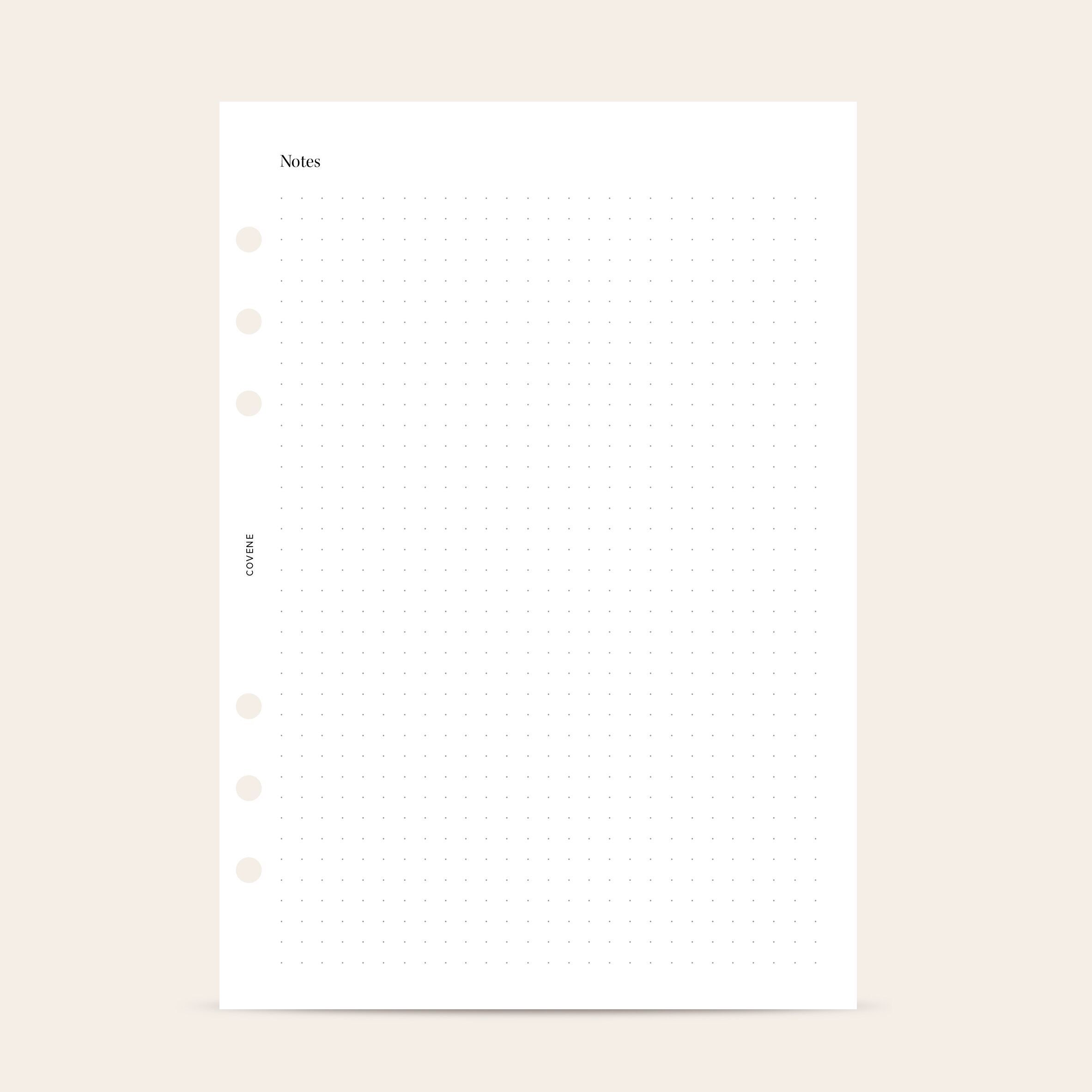 Notizseiten einfügen – gepunktet