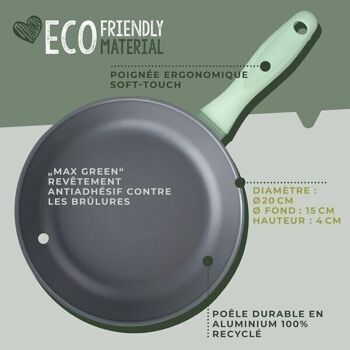 Poêle à frire 20 cm en aluminium recyclé Fackelmann Ecolution 3