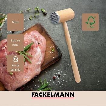 Attendrisseur de viande en bois FSC Fackelmann Eco Friendly 10