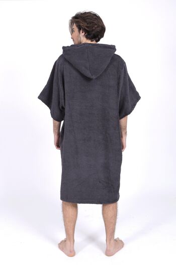 Poncho Surf Cinza Escuro - Tamanho Único - com mangas 3