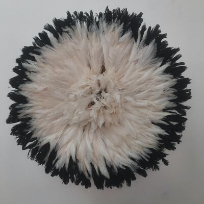 Juju-Hut, weiß, schwarzer Umriss, 60 cm
