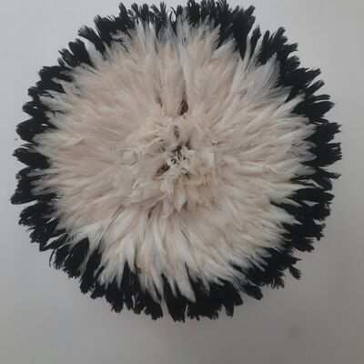 Juju-Hut, weiß, schwarzer Umriss, 60 cm