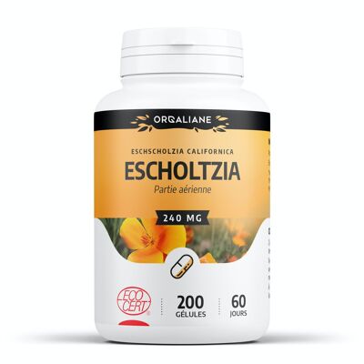 Escholtzia Ecológica - 240 mg - 200 cápsulas