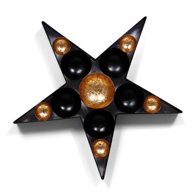 Home decor - Senza black/gold Senza star tealightholders