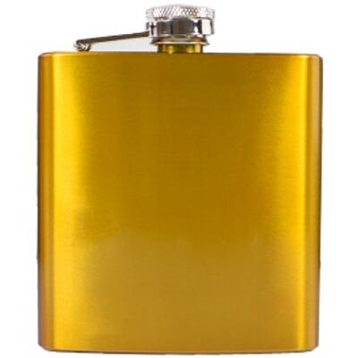 Hip flask made of stainless steel in gold