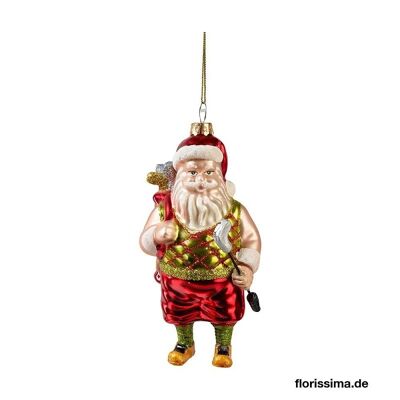 Papá Noel para colgar H 14 cm - Decoración navideña
