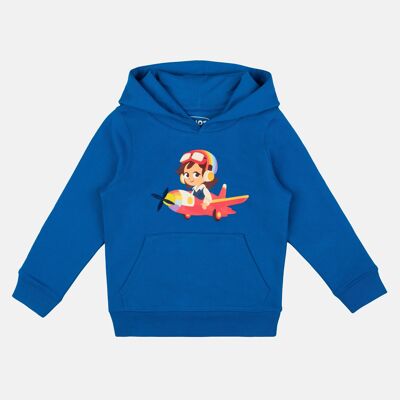 Organic cotton children's hoodie "High above the clouds"