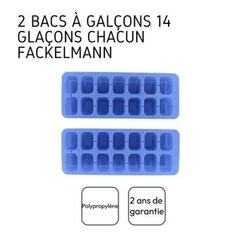 Lot de 2 Bac à glaçons 14 glaçons Fackelmann Bar Concept 3