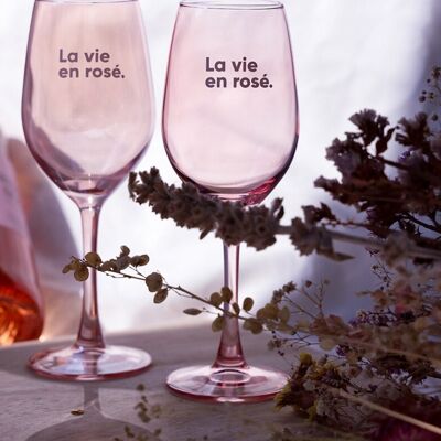 Box of 2 rosé wine glasses 🥂