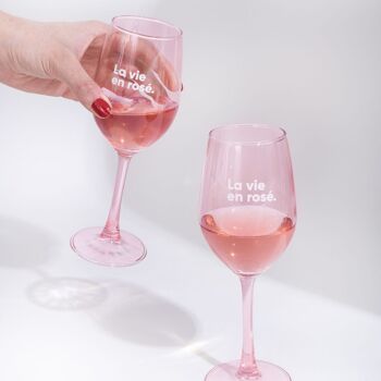 Coffret de 2 verres à vin rosé 🥂 3