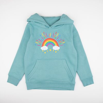 Organic cotton kids' hoodie "Favourite colourful!"