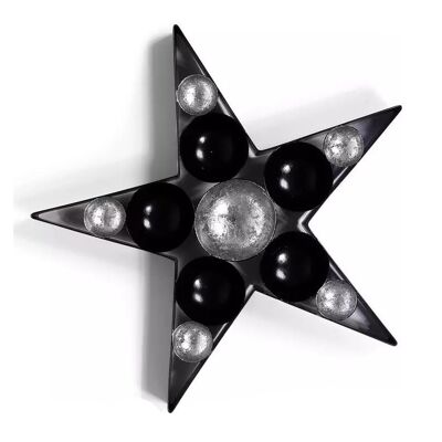 Home decor - Senza black/silver Senza star tealightholders