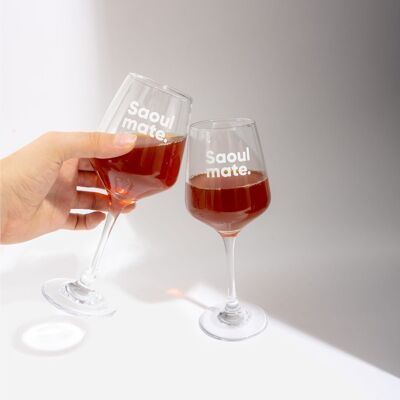 Set of two wine glasses - Saoul mate 🍷