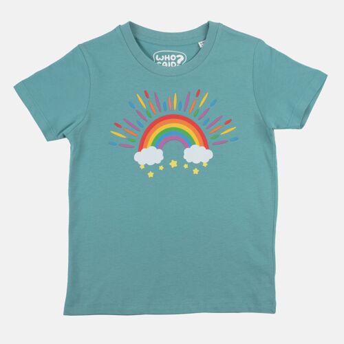 Kinder-T-Shirt aus Biobaumwolle "Lieblingsfarbe Bunt!"