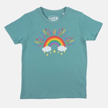 T-shirt enfant en coton bio "Coup de coeur coloré !" 1