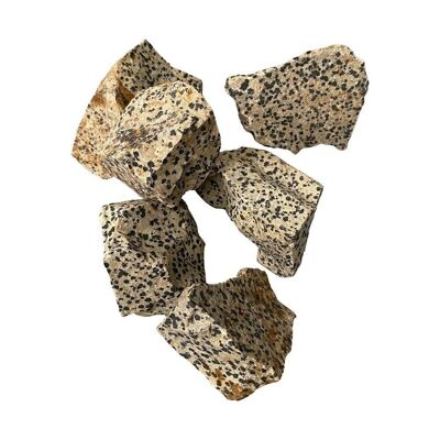 Rohe, grob geschliffene Kristalle, 1 kg, Dalmatiner-Jaspis