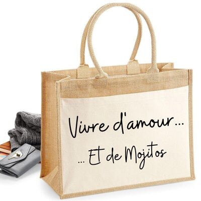 Shopping bag "Living on love and mojito"