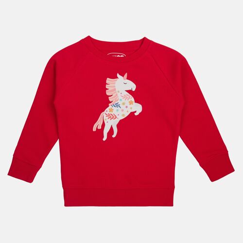 Kinder-Sweater aus Biobaumwolle "Im Land der Einhörner"