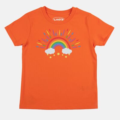 Kinder-T-Shirt aus Biobaumwolle "Irgendwo über dem Regenbogen"