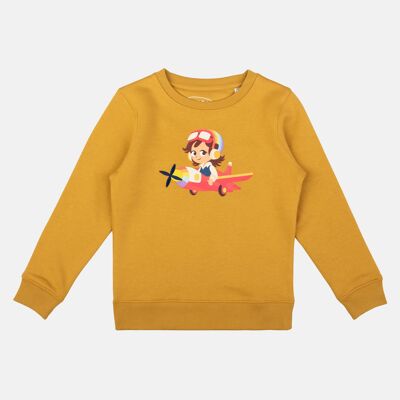 Pull enfant en coton bio "Love to fly"