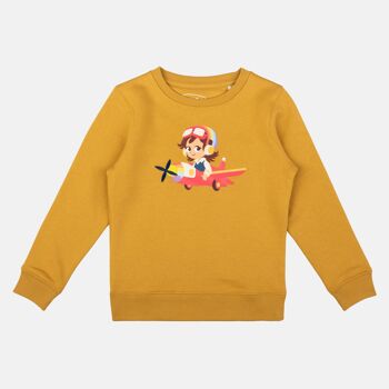 Pull enfant en coton bio "Love to fly" 2