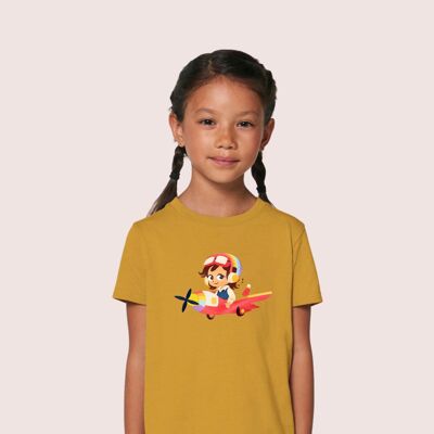 T-shirt per bambini in cotone biologico "Love to fly"