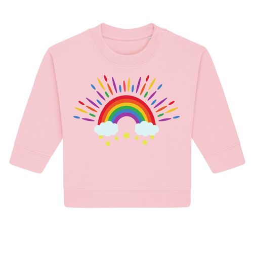 Baby-Sweater aus Biobaumwolle "Little Rainbow Cozy Pink"