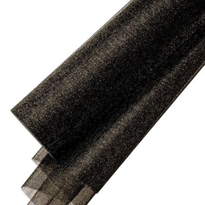 Organza di neve 23,5 cm x 10 m - Nero